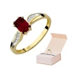 Goldener Diamantring EY-94 marineblau | ergold