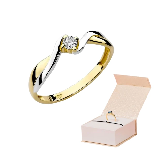 Gold Ring 585 mit Diamant Diamant Diamant 0.10ct