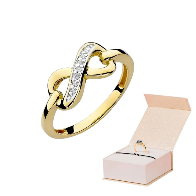 Gold Ring 585 mit Diamant Diamant Diamant 0.04ct
