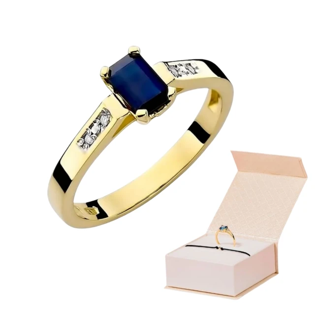 Goldring 585 mit Diamant Saphir 0.60ct