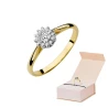 Złoty pierścionek z diamentem EY-401 0,10ct | ERgold