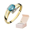 Goldener Diamantring EY-119 Topas | ergold