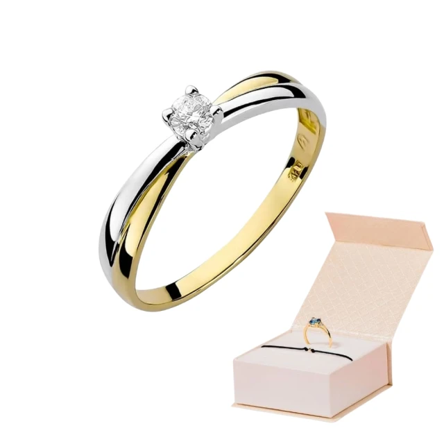 Gold Ring 585 mit Diamant Diamant Diamant 0.10ct