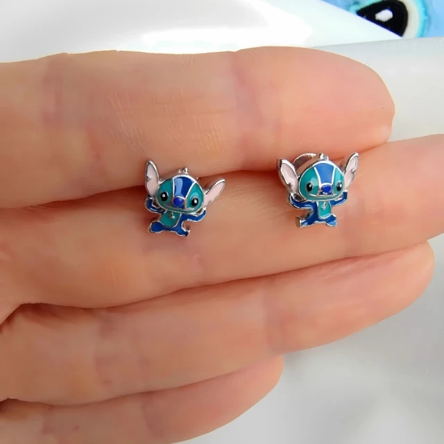 Srebrne kolczyki dziecięce STICH