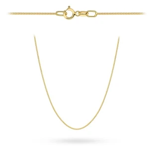 ⭐  Łańcuszek złoty pr. 585 - splot pancerka gładka 42 cm super lekki♥ Ergold