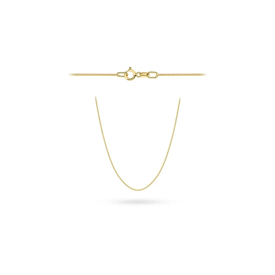 ⭐  Łańcuszek złoty pr. 585 - splot pancerka gładka 45 cm super lekki♥ Ergold