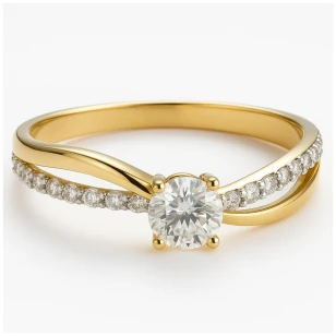 Gold Ring BEAUTIFUL INTERWOVEN MUSTER Muster 585 P1.50P | ergold