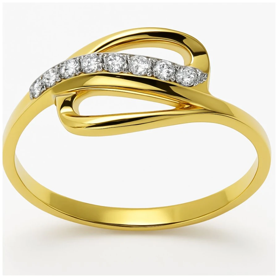 Goldener Ring BEAUTIFUL WAVE CELEBRITY P2.1341 | ergold
