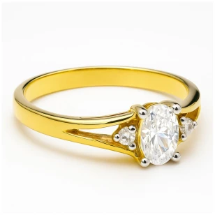 Eleganter Goldring mit Strasssteinen P2.1249 | ergold