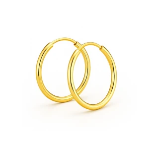 Gold Rad Ohrringe Eclat Durchmesser 4,0cm Probe 585 KSG.04P | ergold