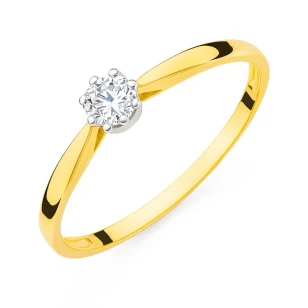 Goldring mit Strasssteinen SQUARE P2.1296 | ergold