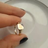 Pierścionek kwadratowy sygnet z cyrkonią  P1.629| ERgold