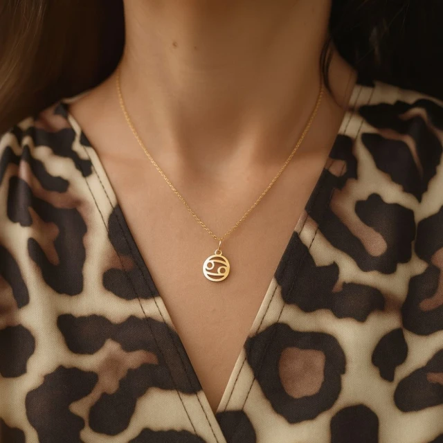 RAK złoty wisiorek znak zodiaku pr. 585