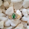 Modischer Goldring mit Strassmarkise Smaragdmarkise P2.982 mit | ergold