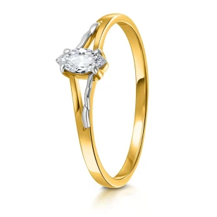 Goldring mit Strasssteinen SQUARE P2.1296 | ergold