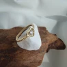 Goldring mit Strasssteinen SQUARE P2.1296 | ergold