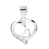 Goldanhänger mit Zirkonia DOUBLE HEART W3.2338 | ergold