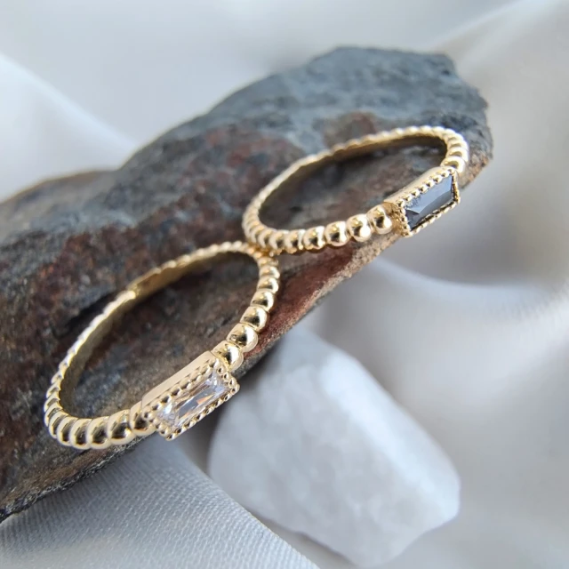 copy of Goldring mit Zirkonia SQUARE