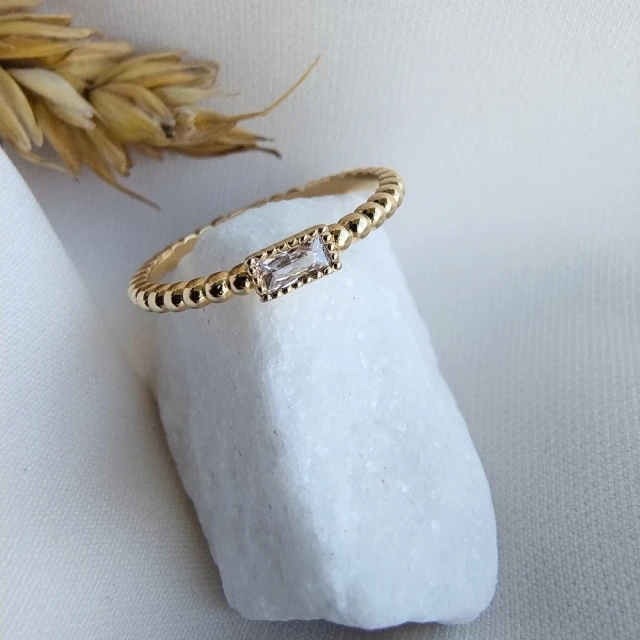 copy of Goldring mit Zirkonia SQUARE