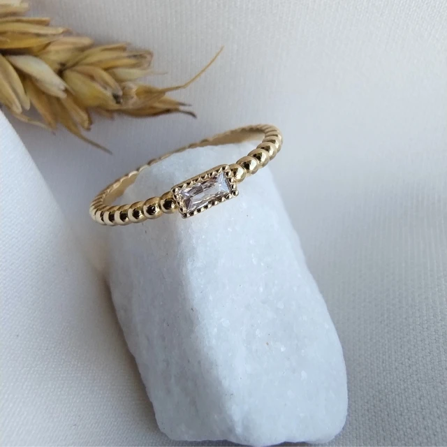 copy of Goldring mit Zirkonia SQUARE