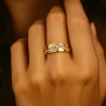 Gold Eingestreuter Ring Zirkonia-Geflecht prba 585 P1.23P | ergold