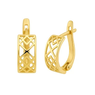 OPENWORK MUSTER Modische Goldene Ohrringe K3.2275 | ergold