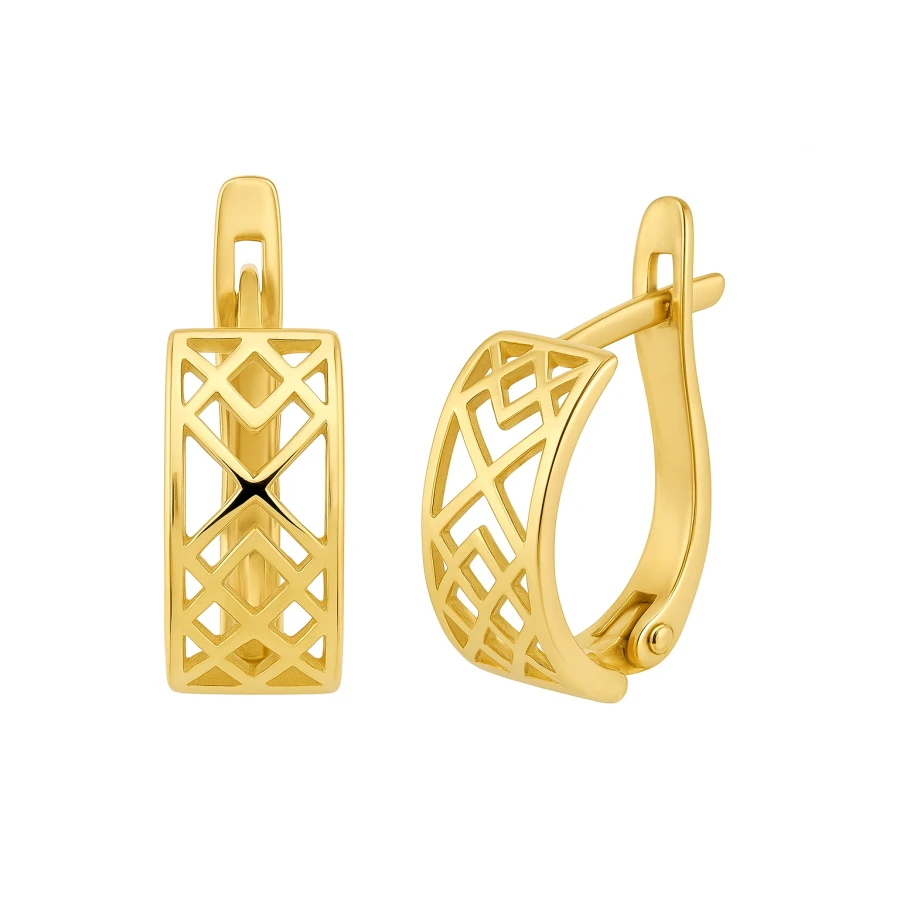 OPENWORK MUSTER Modische Goldene Ohrringe K3.2275 | ergold