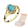 Goldener Diamantring EY-37 Topas | ergold