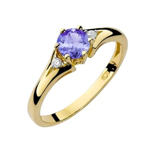 Goldener Diamantring EY-76 Amethyst | ergold