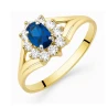 Modischer Goldring mit Strassmarkise Versuch 585 P2.982nP | ergold