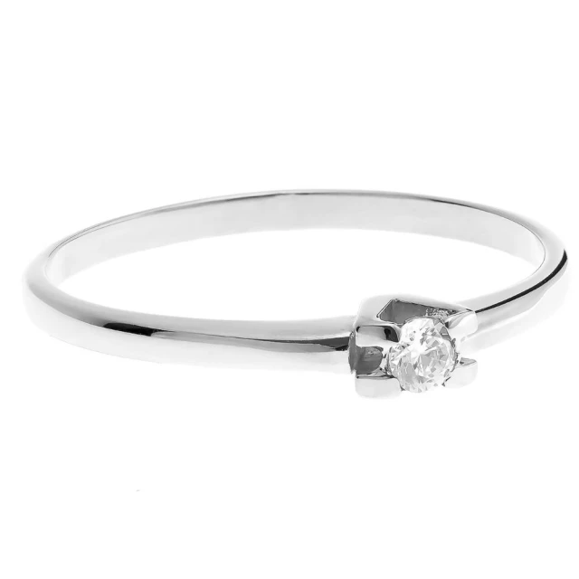 copy of Goldring mit Zirkonia-Öse