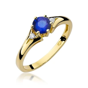 Goldener Diamantring EY-76 Saphir | ergold