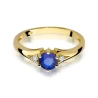 Goldener Diamantring EY-76 Saphir | ergold