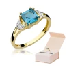 Złoty pierścionek z diamentem EY-40B topaz | ERgold