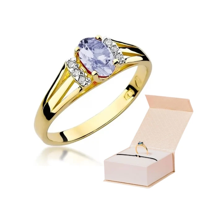Gold Ring 585 mit Diamant Tansanit 0,40ct