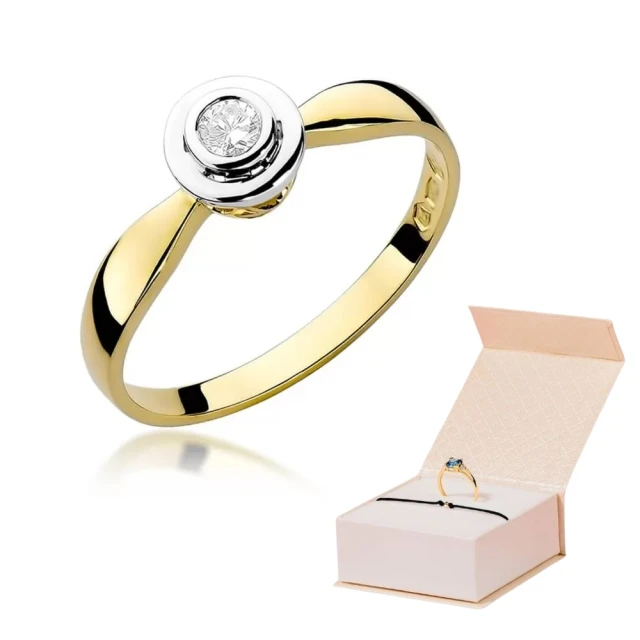 Gold Ring 585 mit Diamant Diamant Diamant 0.10ct