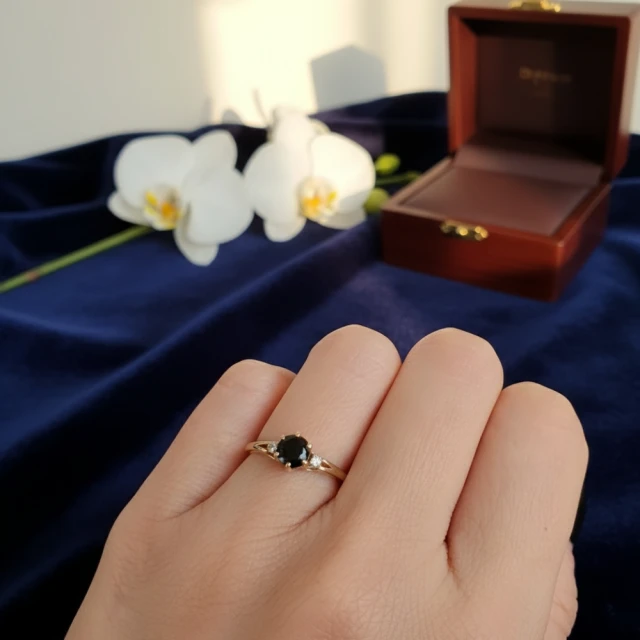 copy of Gold Ring Zirkonie nur ein Smaragd