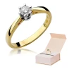 Złoty pierścionek z diamentem EY-234 0,25ct | ERgold