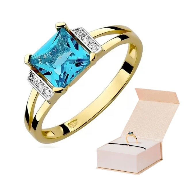 Goldring 585 mit Diamanttopaz 1,40ct