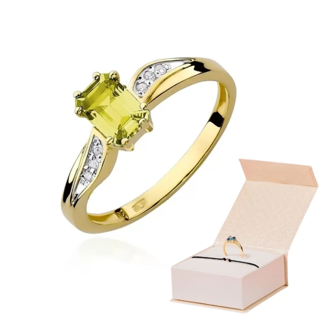 Gold Ring 585 mit Zitronendiamant 0,60ct