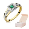 Goldener Diamantring EY-271 Smaragd | ergold