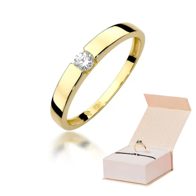 Gold Ring 585 mit Diamant Diamant Diamant 0.12ct
