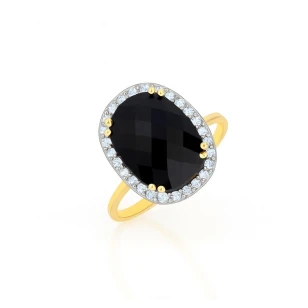 Goldring mit Strasssteinen SQUARE P2.1296 | ergold