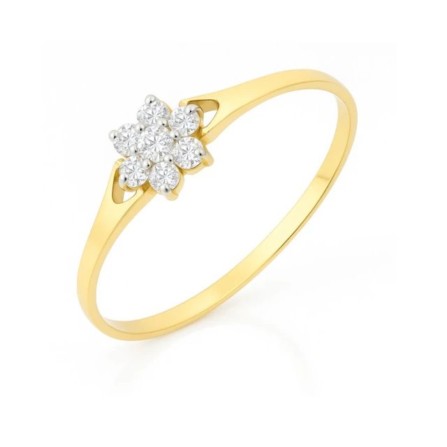 Goldener Ring schöne Blume