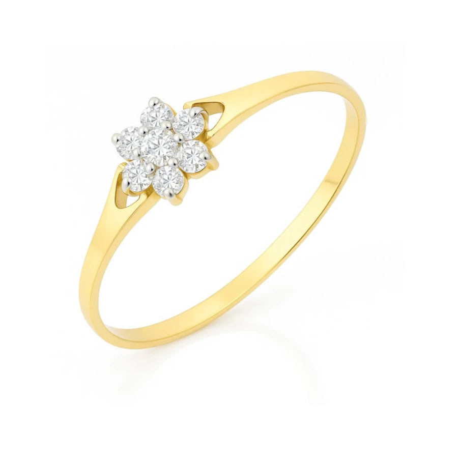 Goldener Ring schöne Blume P3.1292 | ergold