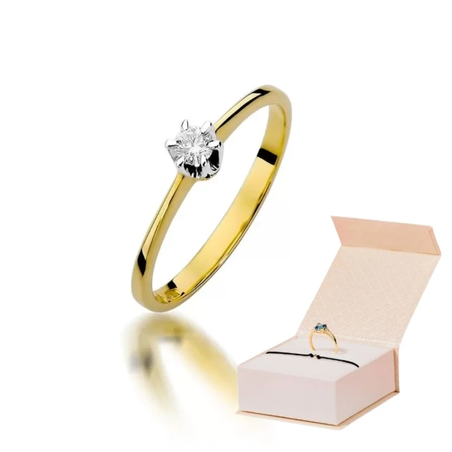 copy of Gold Ring 585 mit Diamant Diamant Diamant 0.10ct