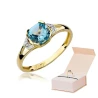 Goldener Diamantring EY-40 Topas | ergold