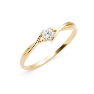 Gold Ring Zirconie Nur ein Smaragd | ergold