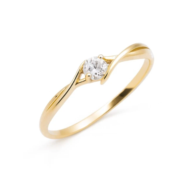 copy of Gold Ring Zirkonie nur ein Smaragd