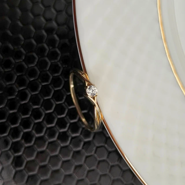 copy of Gold Ring Zirkonie nur ein Smaragd